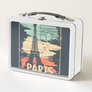 Lunch Box Typographie parisienne : affiche Eiffel abstraite.