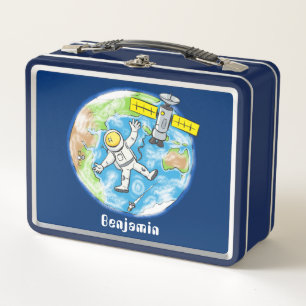 Lunch Box Un astronaute amusant dans l'espace et la bande de