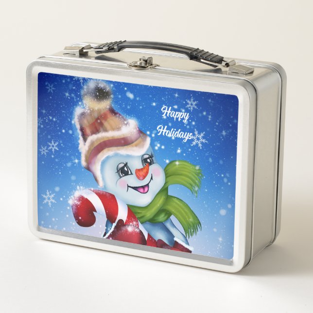 Lunch Box Un bonhomme de neige festif (Devant)