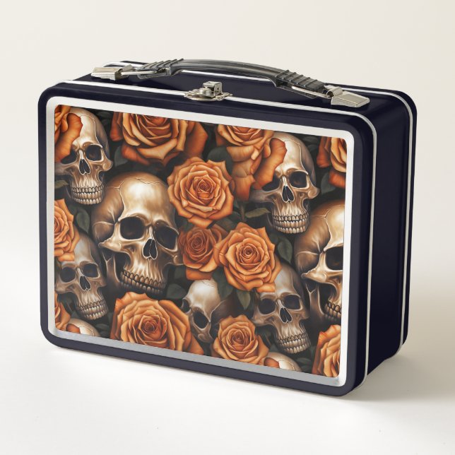 Lunch Box Un crâne et une série Rose 9 (Devant)