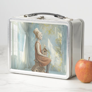 Lunch Box Une fille et ses nichoirs | Livre de contes surréa