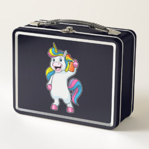 Lunch Box Unicorne comme coiffeur avec aérosol