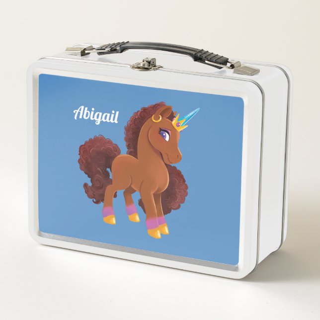 Lunch Box Unique la licorne debout Fière (Devant)