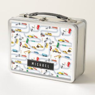 Lunch Box Véhicules de transport Voitures et Camions Trafic