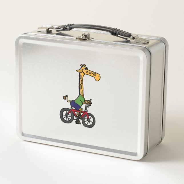 Lunch Box Vélo cool Giraffe équitation (Devant)