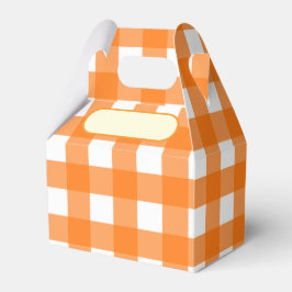 Lunch Box Vichy hellorange Geschenkschachtel