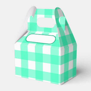 Lunch Box Vichy, türkisblau Geschenkschachtel