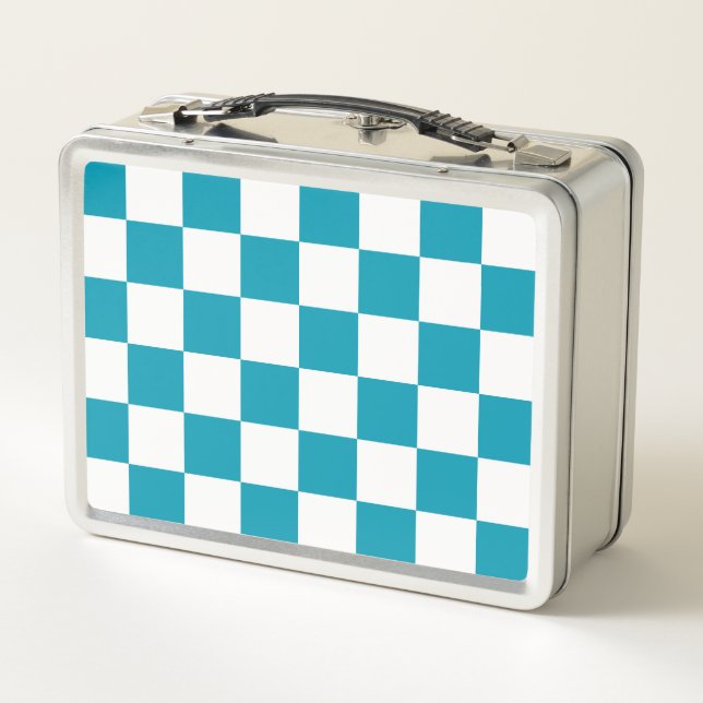 Lunch Box Vichy turquoise foncé  (Dos)