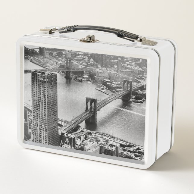 Lunch Box Ville de New York noire et blanche (Devant)