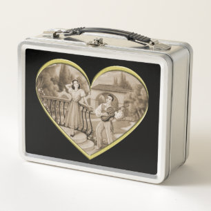 Lunch Box Vintage couple Romance, homme et femme amour