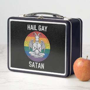 Lunch Box Vive Gay Satan Drôle Gothique Gothique Chèvre LGBT