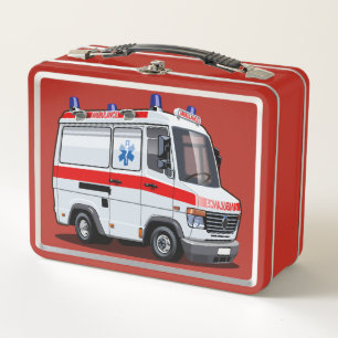 Lunch Box Voiture Ambulance Carton
