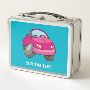 Lunch Box Voiture Carton Rose
