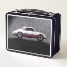 Voiture rétro blanche et rose