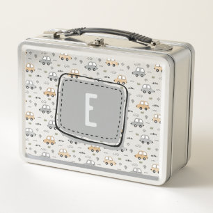 Lunch Box Voitures de dessin animé mignonnes Monogramme pers