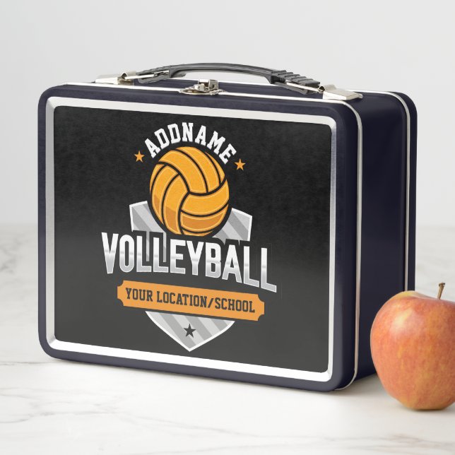 Lunch Box Volleyball AJOUTER TEXTE École Varsity Team Joueur (En situation)