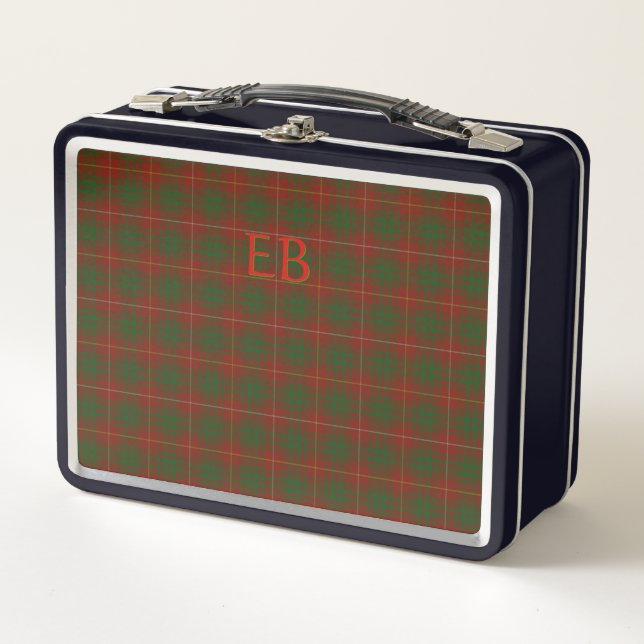 Lunch Box Vos initiales / nom sur Bruce Clan tartan (Devant)