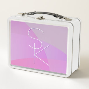 Lunch Box Vos initiales qui se chevauchent Géométrique ros