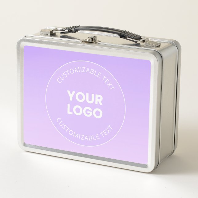 Lunch Box Votre logo | Dégradé Ombre de la lavande subtile (Devant)