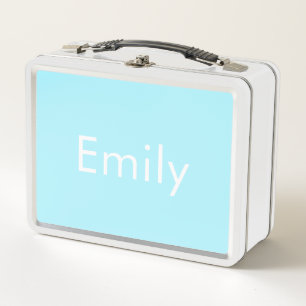 Lunch Box Votre propre nom ou mot   Ciel bleu doux