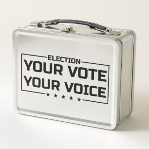 Lunch Box Votre Vote Votre Voix police noire