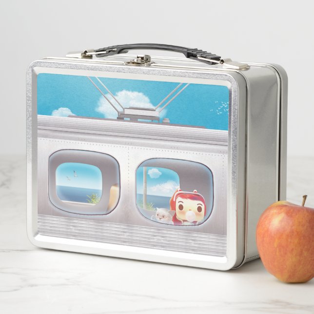 Lunch Box Voyage en train avec chat (En situation)