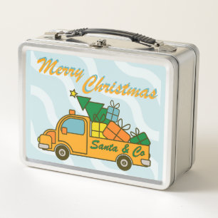 Lunch Box Vue latérale du camion père Noël Joyeux Noël