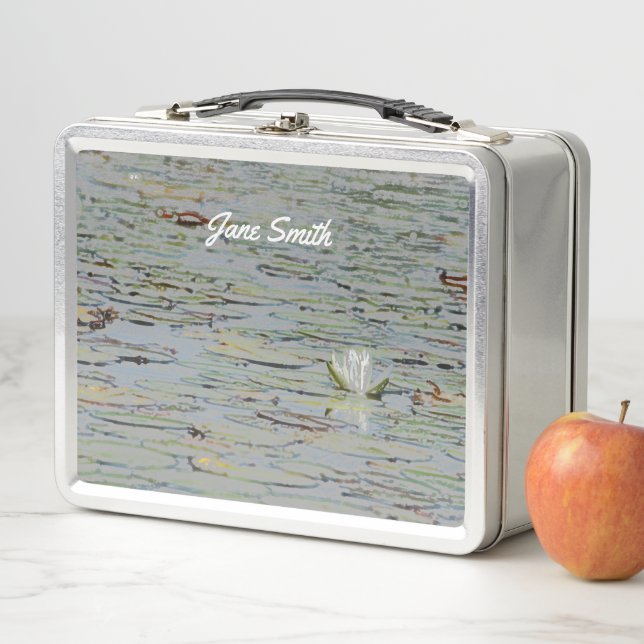 Lunch Box Warerlily Pond Lake Flower I Lunette Box (En situation)