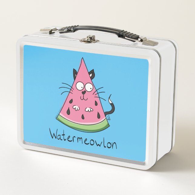 Lunch Box Watermeowlon Watermelon Cat Funny Lunbox (Devant)