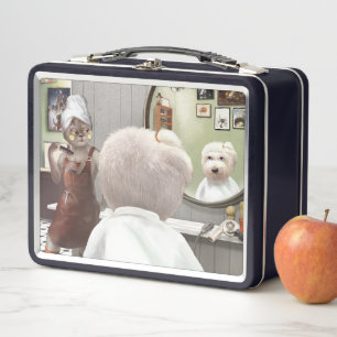 Lunch Box Whimsical Pet Barber Shop