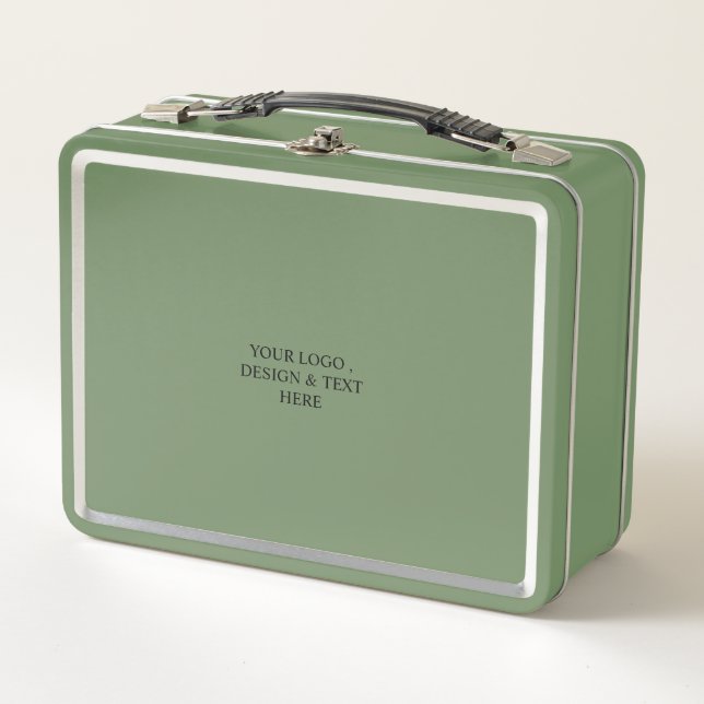 Lunch Box White Personalized – Your Logo & Text Here (Devant)