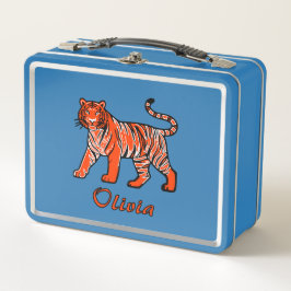 Lunch Box Wildflower Orange Tiger Kids
