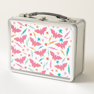 Lunch Box Wonder Woman Logo Rose et Motif Éclair