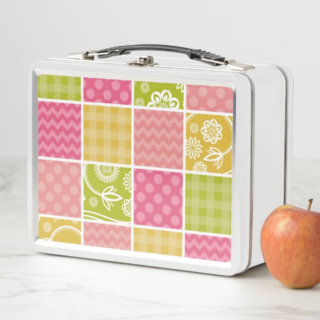 Lunch Box Zigzag, Chevron, Pois, En vichy, Patchwork (En situation)