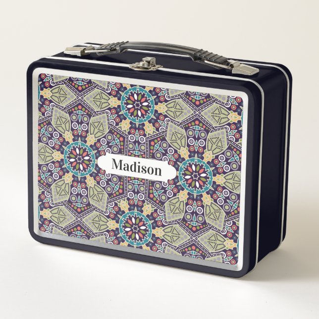 Lunch Boxen für niedliche geometrische Muster indi (Vorderseite)