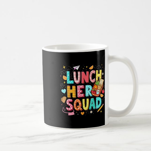 Lunch Hero Squad Preppy Back To School Lunch Lady  Kaffeetasse (Rechts)