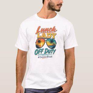 Lunch-Lady außer Dienst Sommerferien Retro-Sonnenu T-Shirt