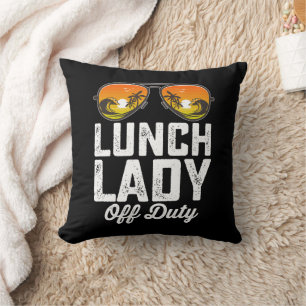Lunch-Lady außer Dienst Sonnenbrille letzter Schul Kissen
