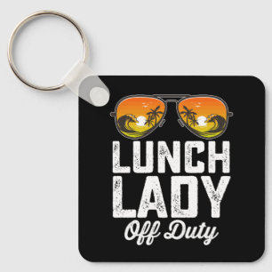 Lunch-Lady außer Dienst Sonnenbrille letzter Schul Schlüsselanhänger