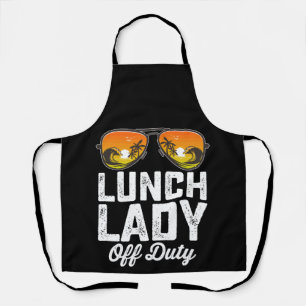 Lunch-Lady außer Dienst Sonnenbrille letzter Schul Schürze