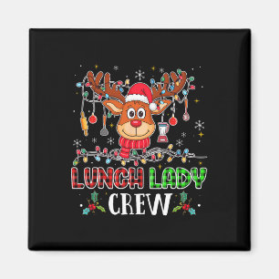 Lunch Lady Crew Rentier Cafeteria Lady Xmas Feiert Magnet