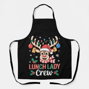 Lunch Lady Crew Weihnachts-Rentiere Xmas Lichter Schürze
