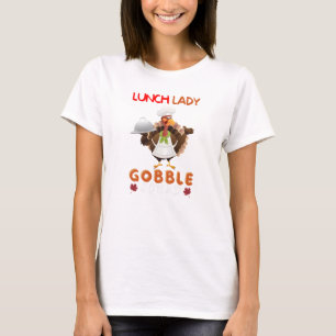 Lunch Lady Gobble Squad Funny Erntedank Türkei T-Shirt