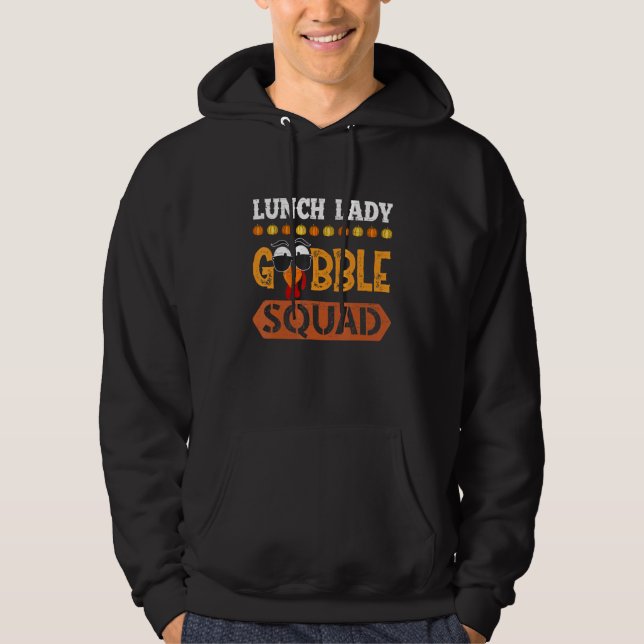 Lunch Lady Gobble Squad Rechnungslegung Türkei Cre Hoodie (Vorderseite)
