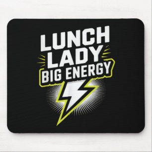 Lunch-Lady Große Energie Lustiger Zurück-zur-Schul Mousepad
