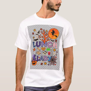 Lunch Lady Halloween Hexe Mond Kürbis_1 T-Shirt