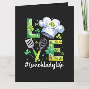Lunch Lady Life Frohen St. Patrick-Tag Dankeskarte