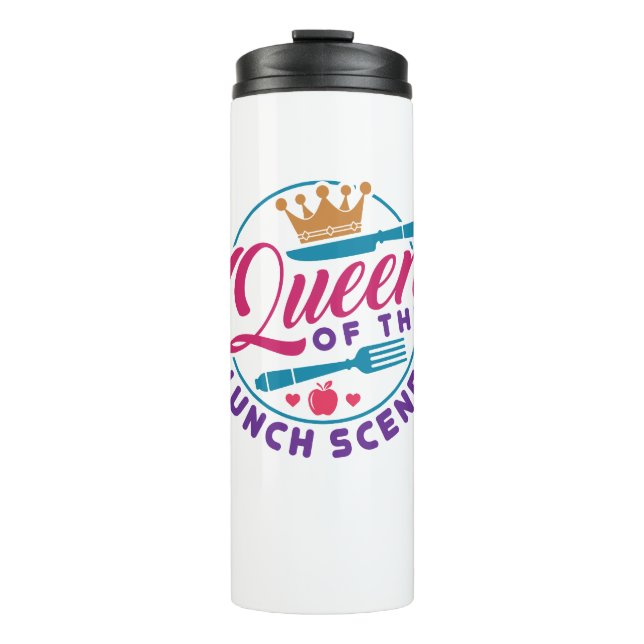 Lunch Lady Queen of the Lunch Scene Thermosbecher (Vorderseite)