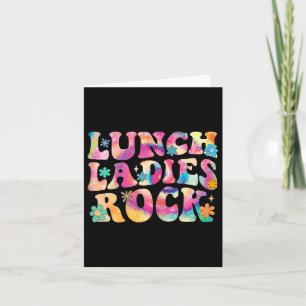 Lunch Ladys Rock Gefärbte Krawatte Cafeteria Crew Karte
