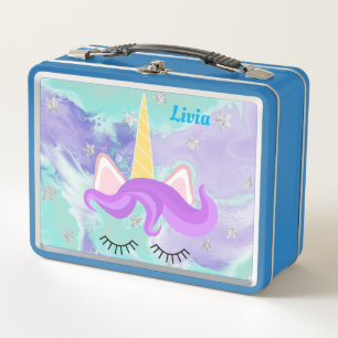 Lunchbox aus Personalisiertem Metall im Einhornges